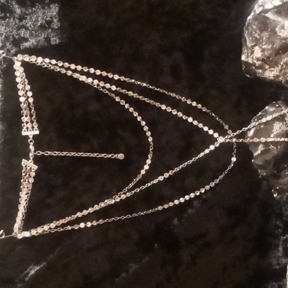 BaubleBar Jewelry - Baublebar 3 layer silver tone necklace.16 inches to 22 inches.